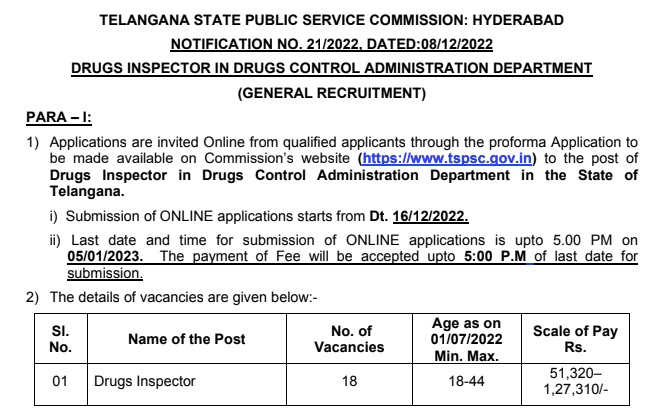 drug-inspector-vacancy-2023-online-form-notification-18-news